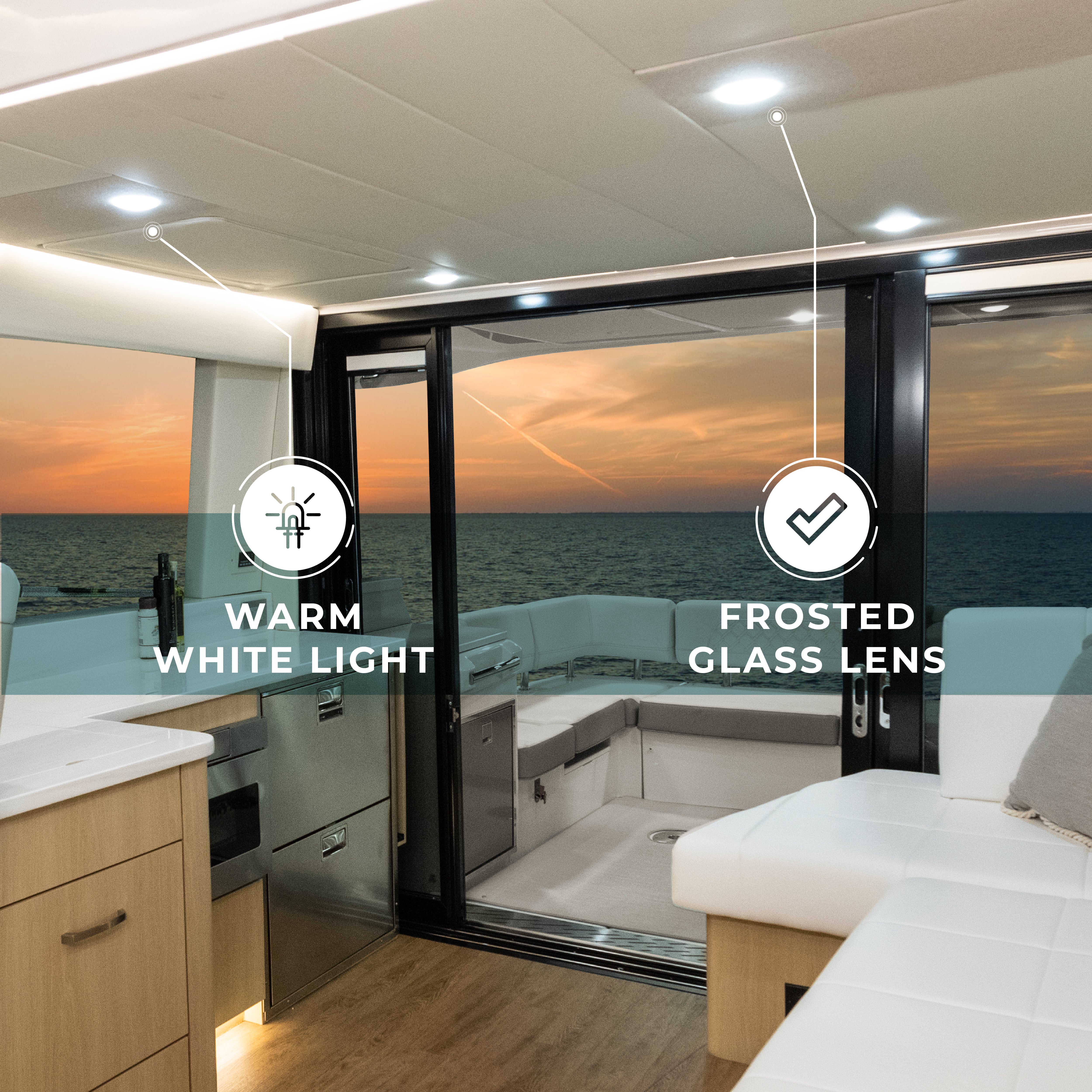 3″ Radiance™ LED Overhead Light - Glass Lens