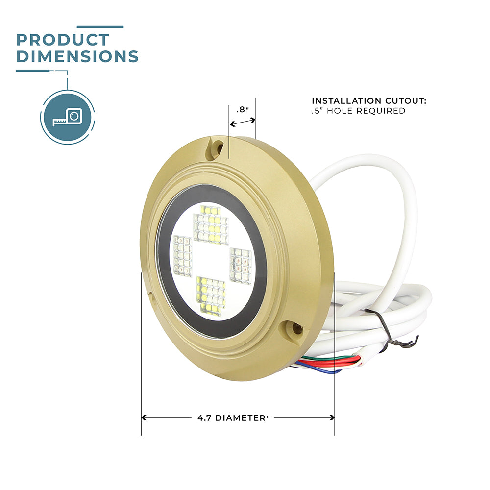Shoul LED Underwater Light for Boats - 69687-B/W-SR | ITC Shop Now