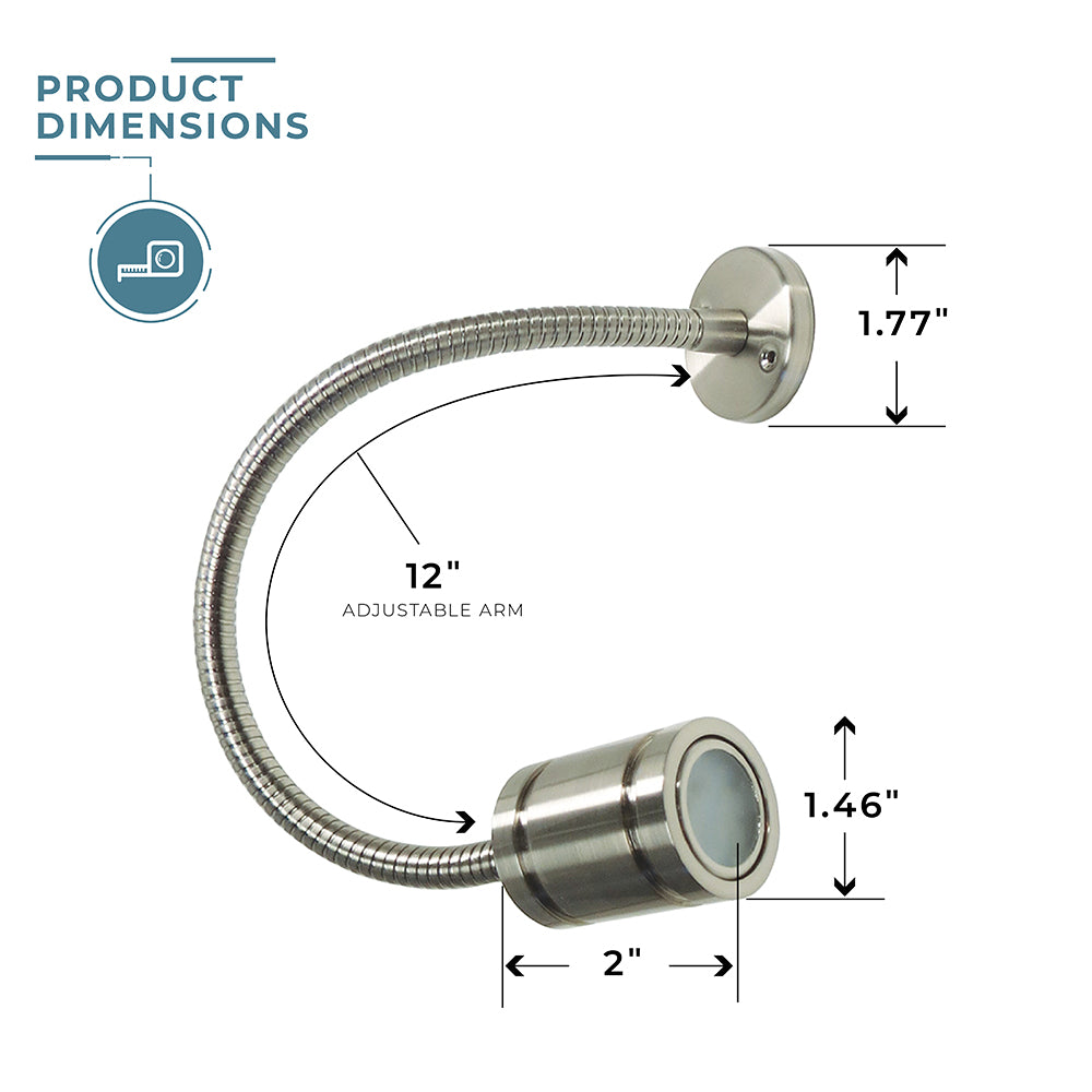 Compass™ Adjustable LED Reading light