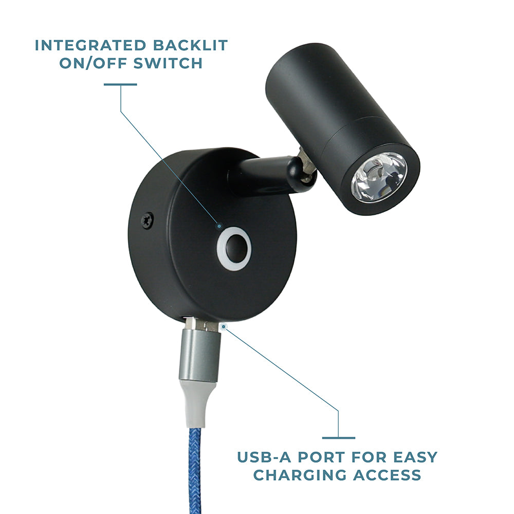 View™ LED Reading Light with USB Charging
