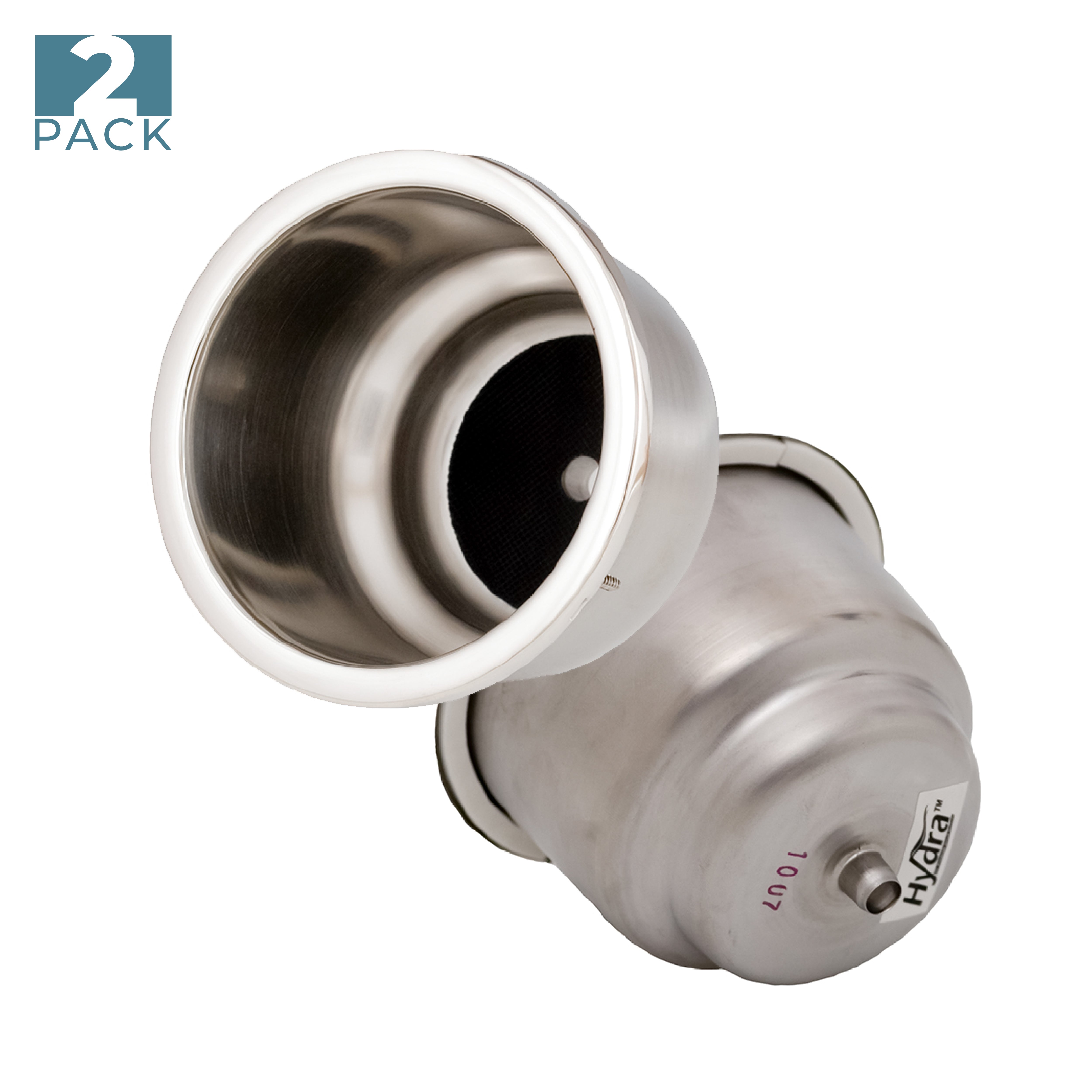 Stepped Bottom Stainless Steel Drink Holder - Two Pack