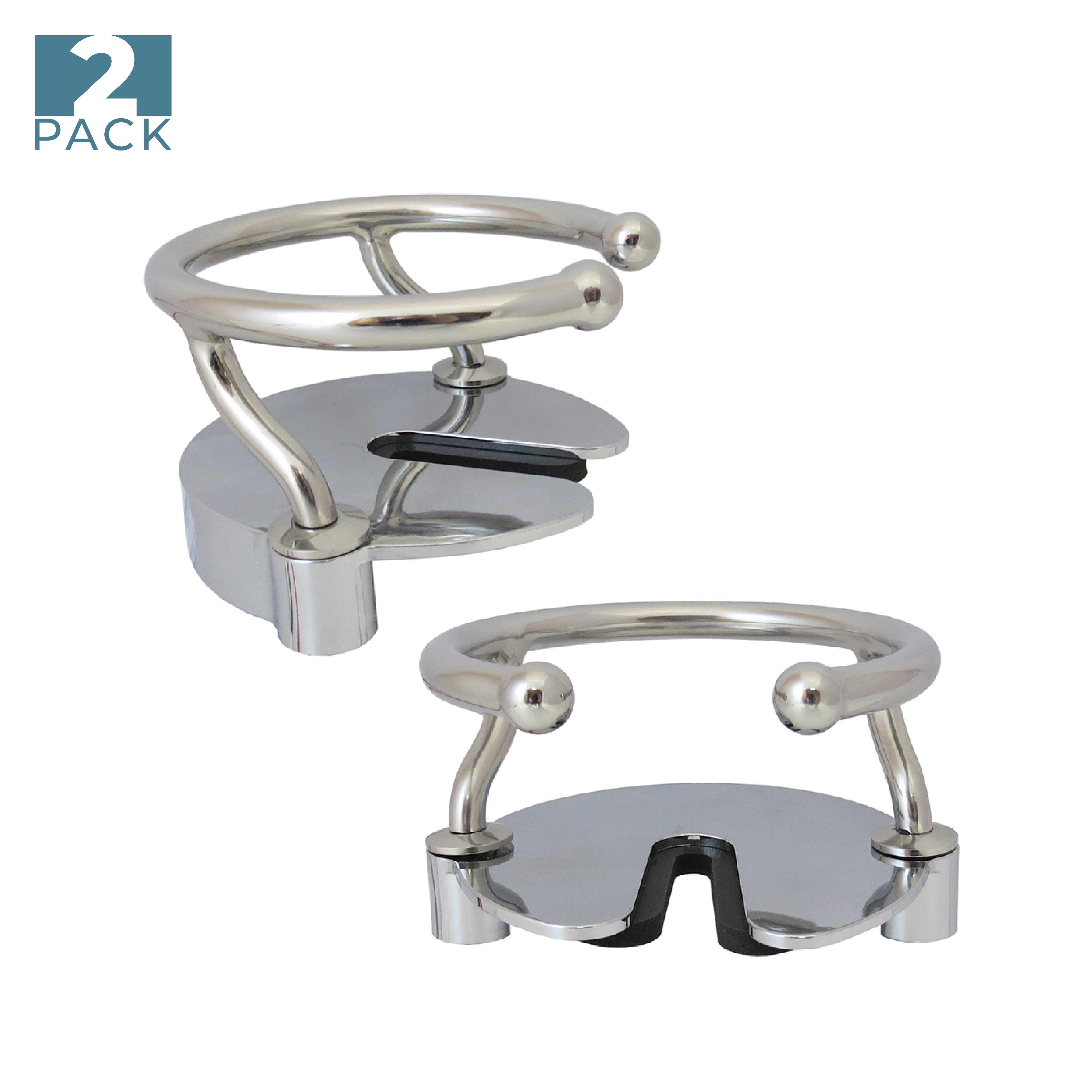 Stainless Steel Wine Glass Holder - Two Pack