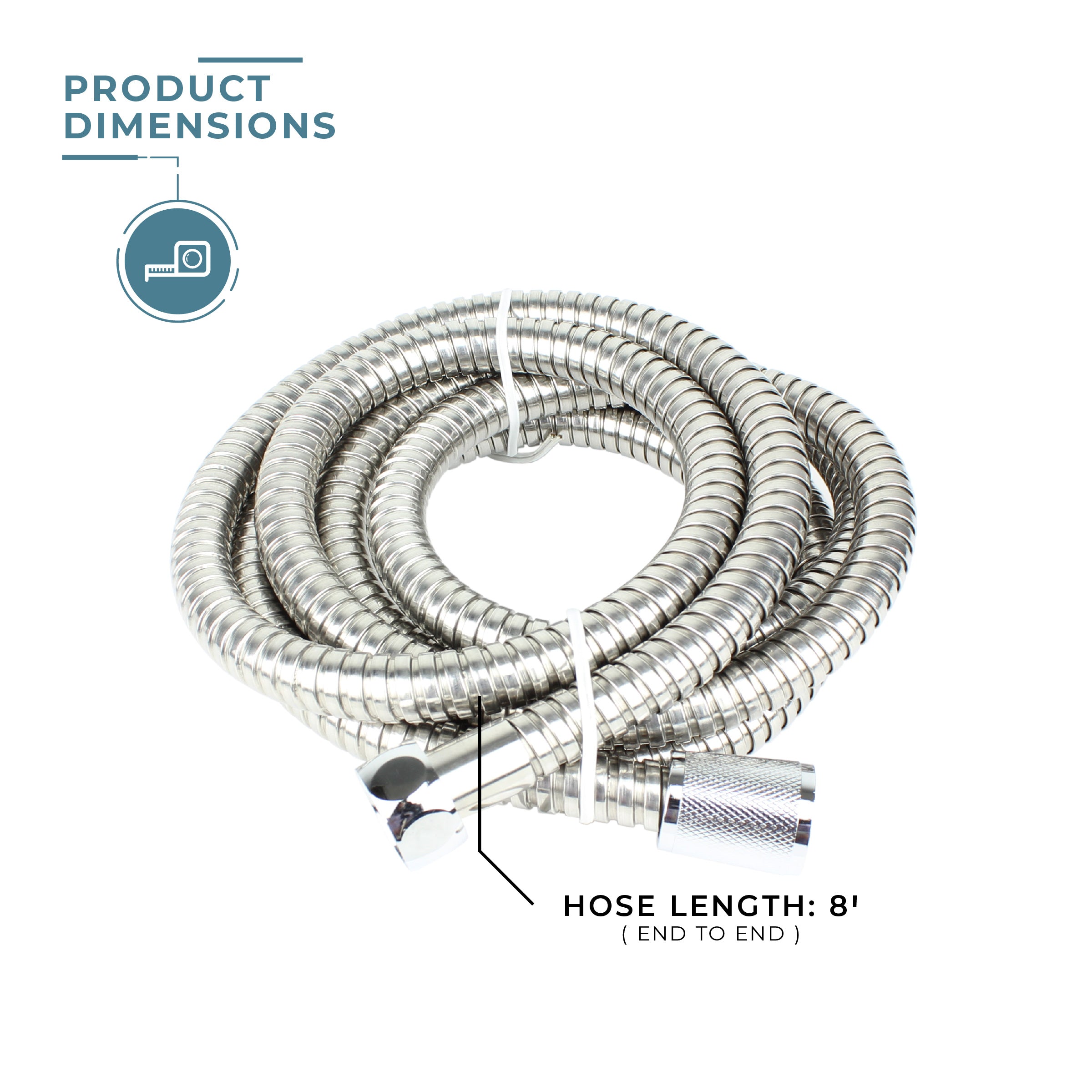8' Stainless Steel Replacement Hose