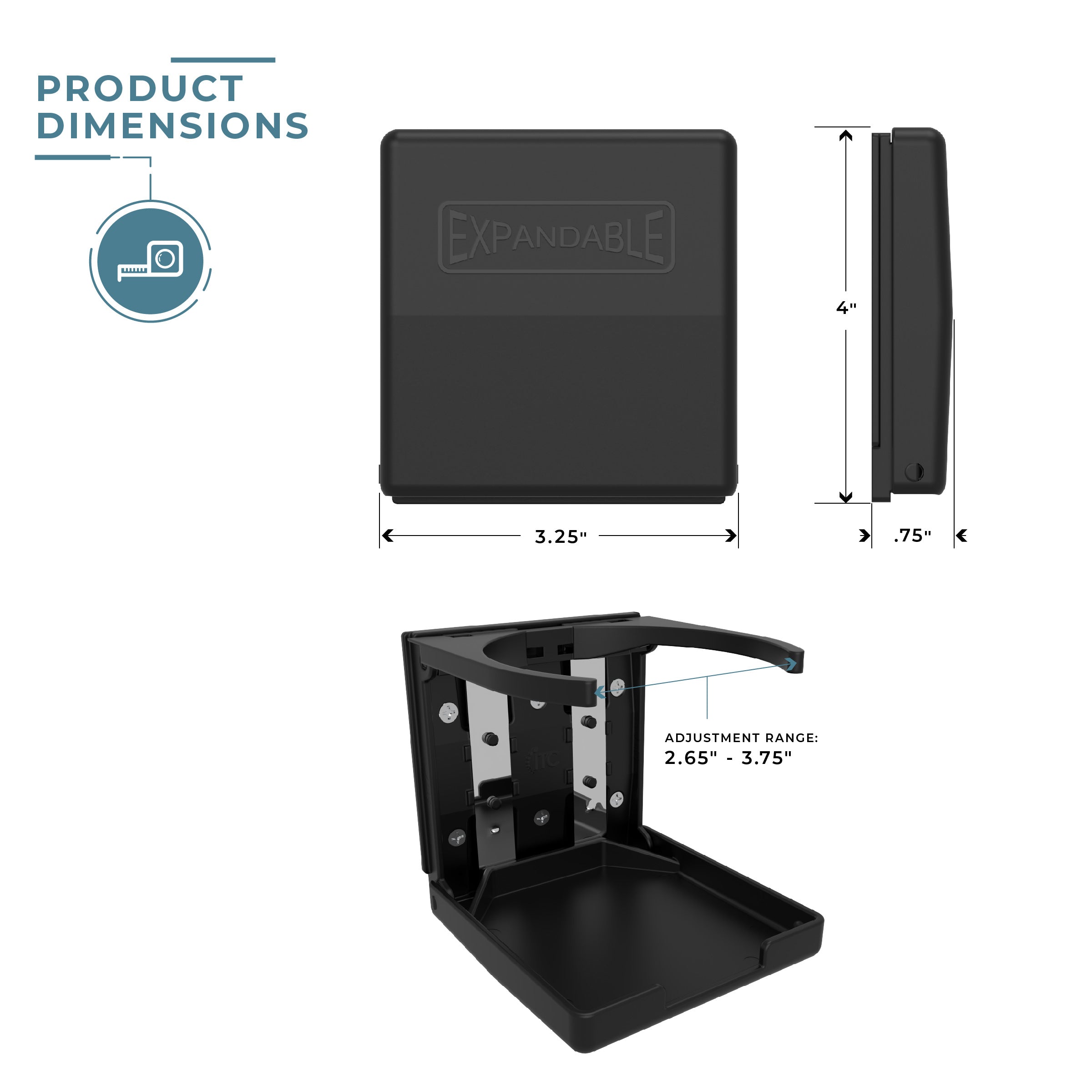 Adjustable Folding Drink Holder - Two Pack