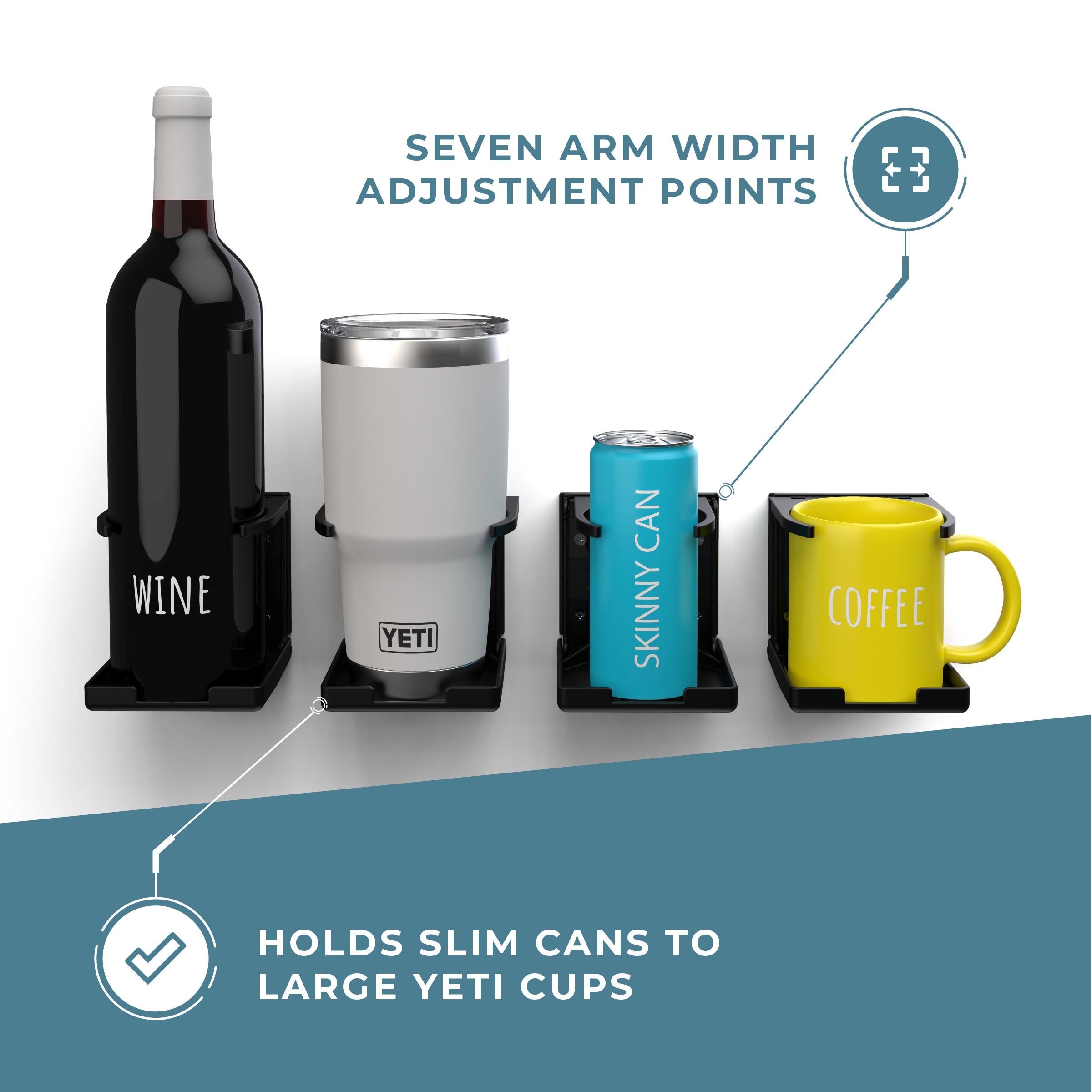 Adjustable Folding Drink Holder - Two Pack