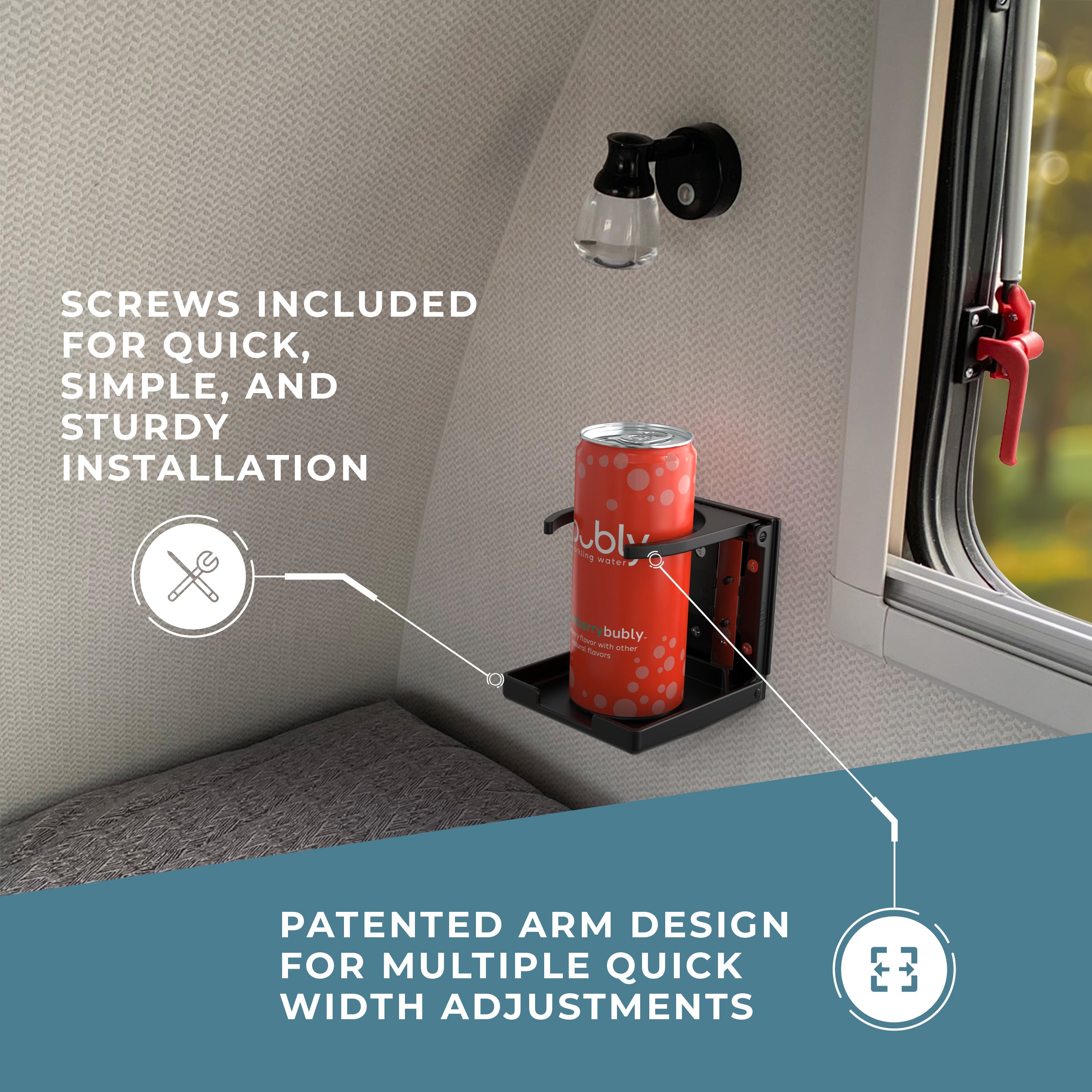 Adjustable Folding Drink Holder - Two Pack