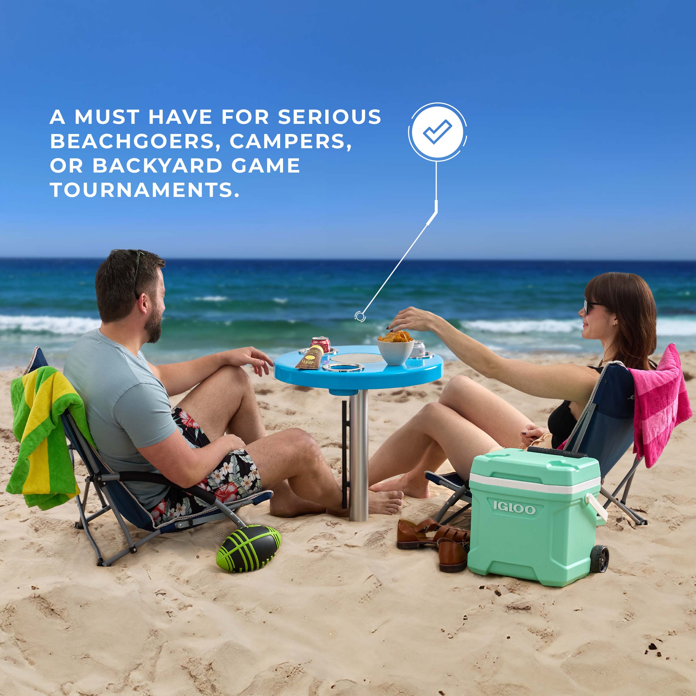Beach Table w/ Sand Bar Table Leg