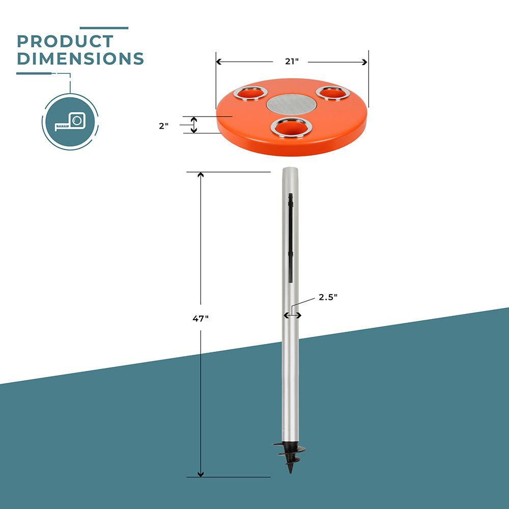 Beach Table w/ Sand Bar Table Leg