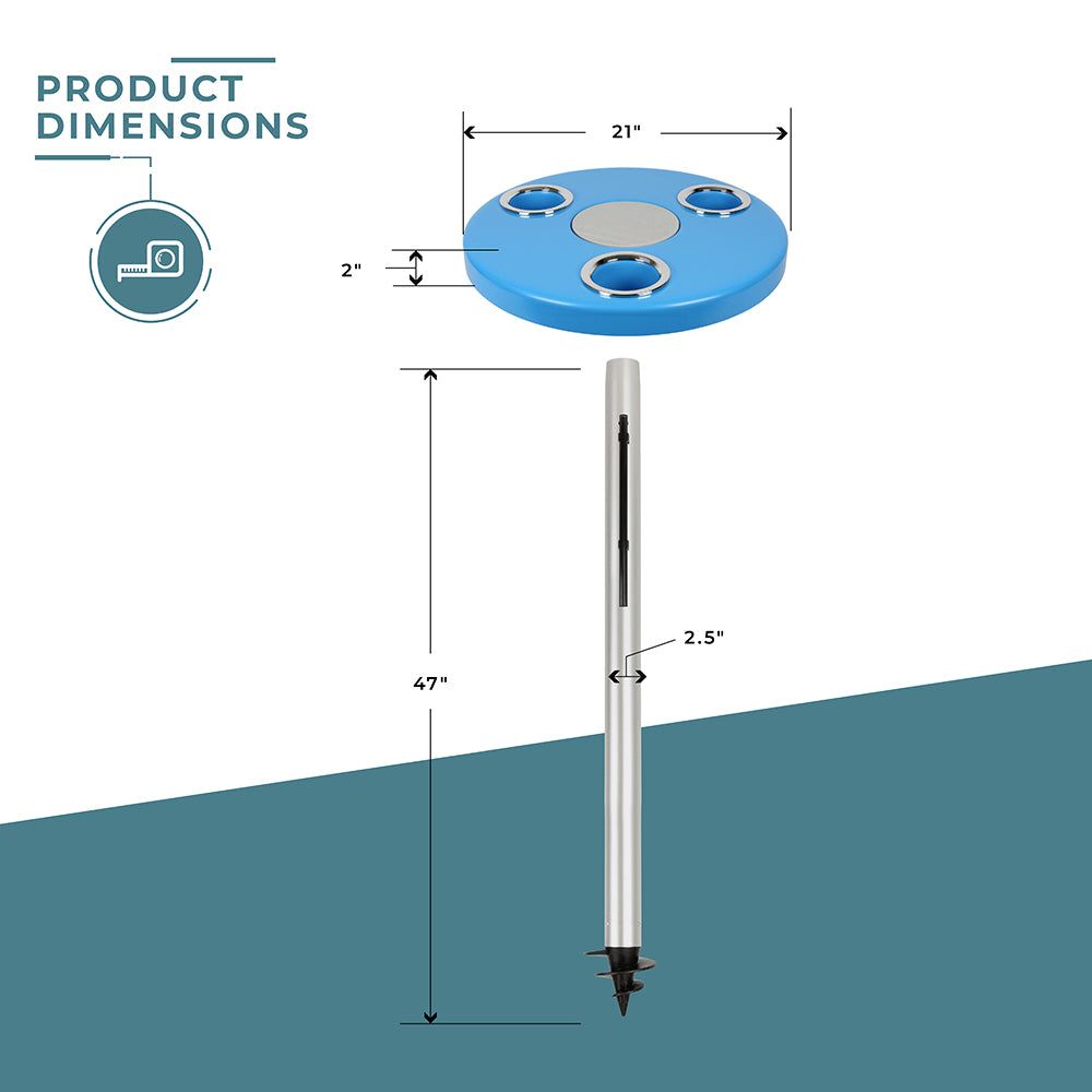 Beach Table w/ Sand Bar Table Leg