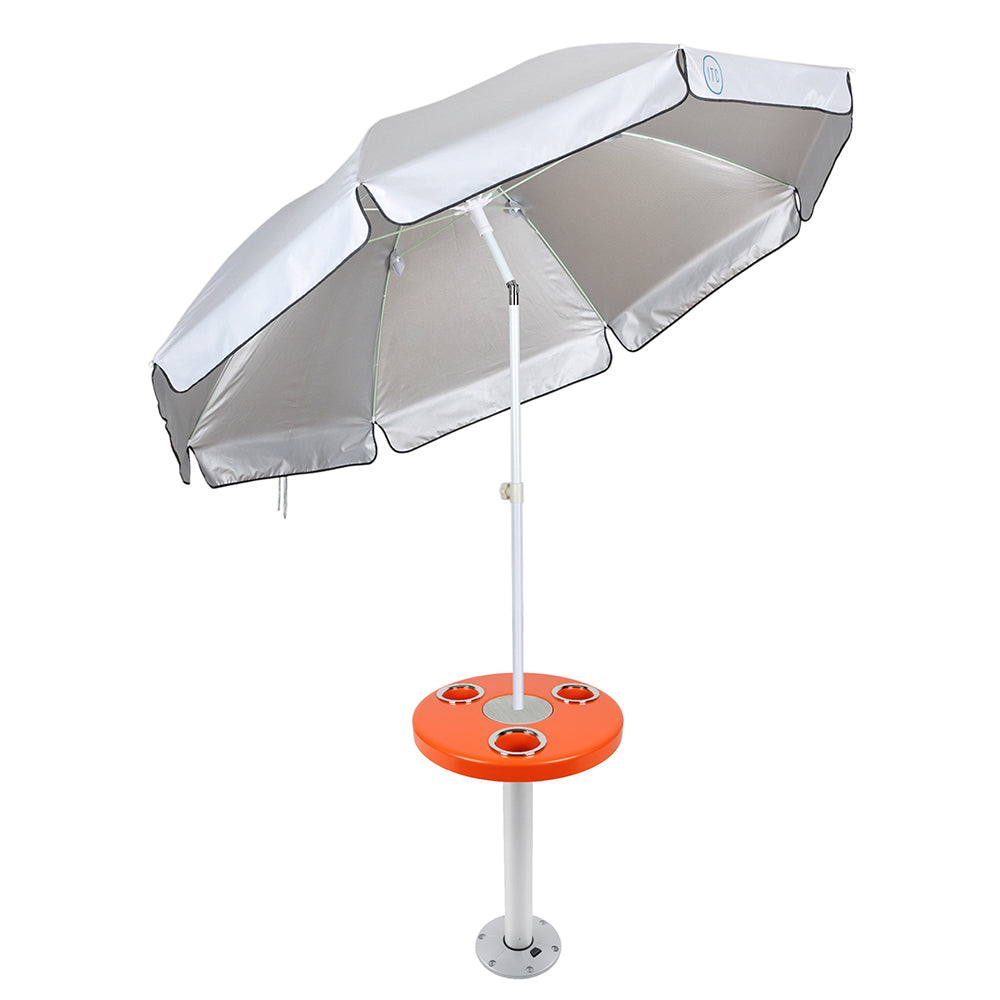 Round Boat Table System with Umbrella