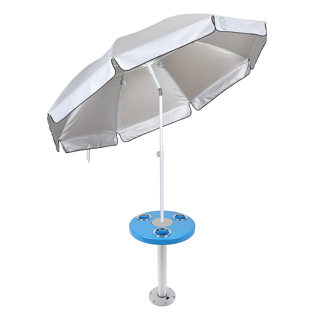 Round Boat Table System with Umbrella