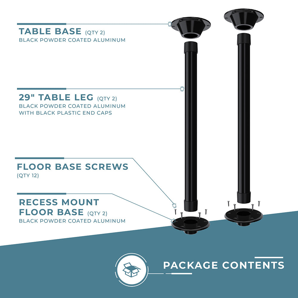 SurFit™ Table Leg Kit - Recessed Mount - Two Pack