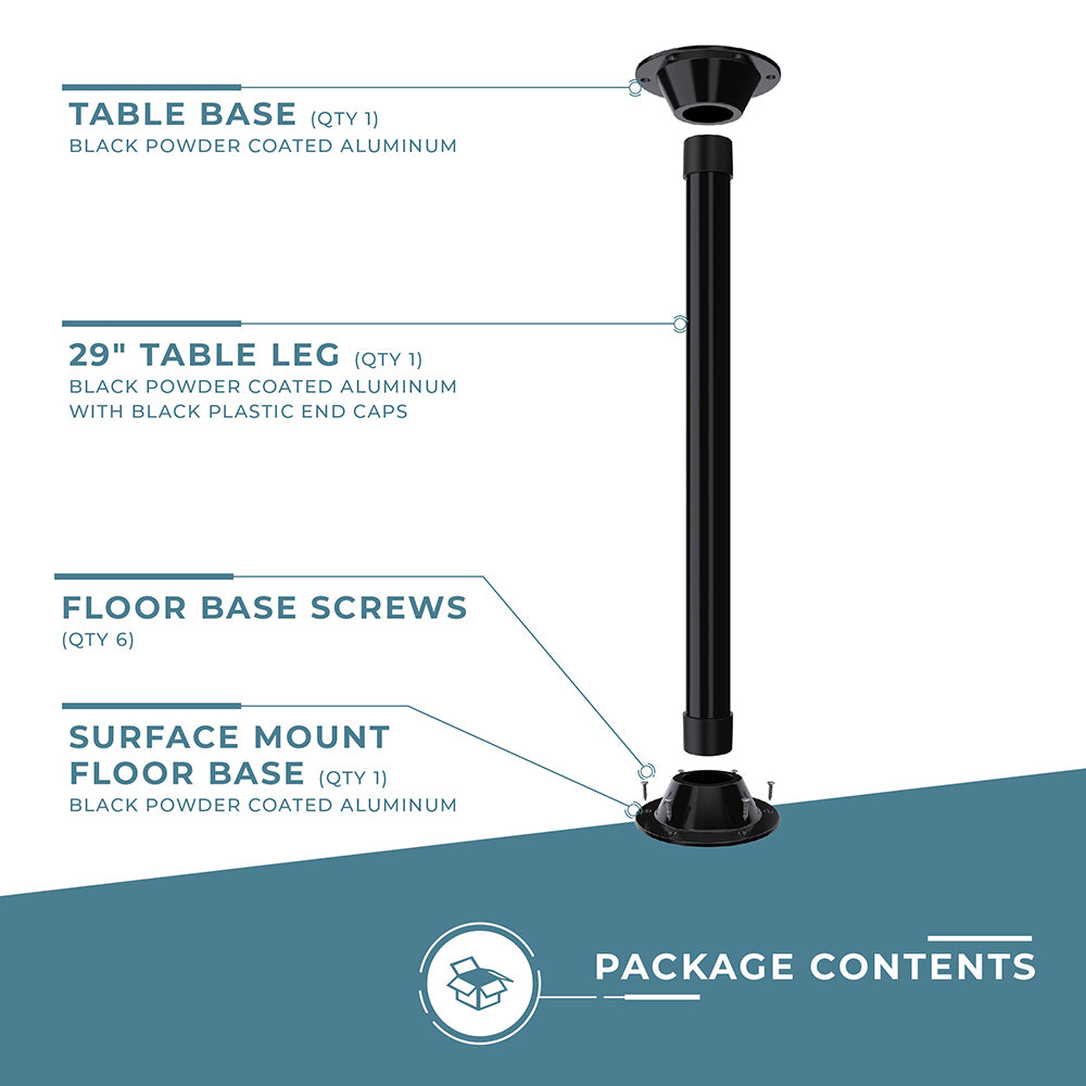 SurFit™ Table Leg Kit - Surface Mount - Single Pack - 29"