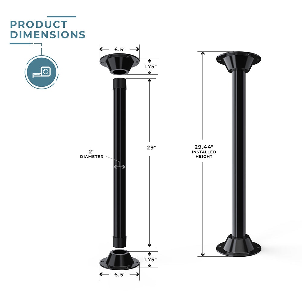 SurFit™ Table Leg Kit - Surface Mount - Single Pack