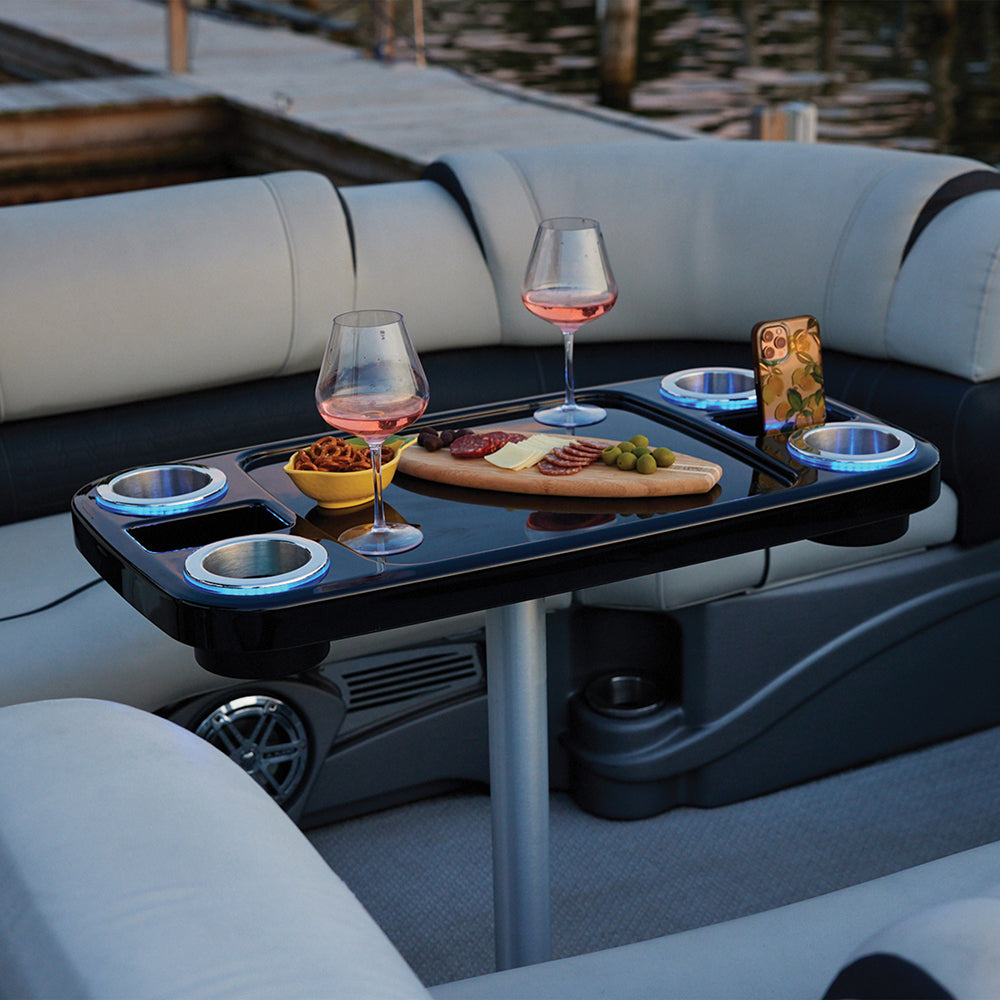 Battery Powered LED Lit Party Boat Table Systems w/ Center Foam Mat