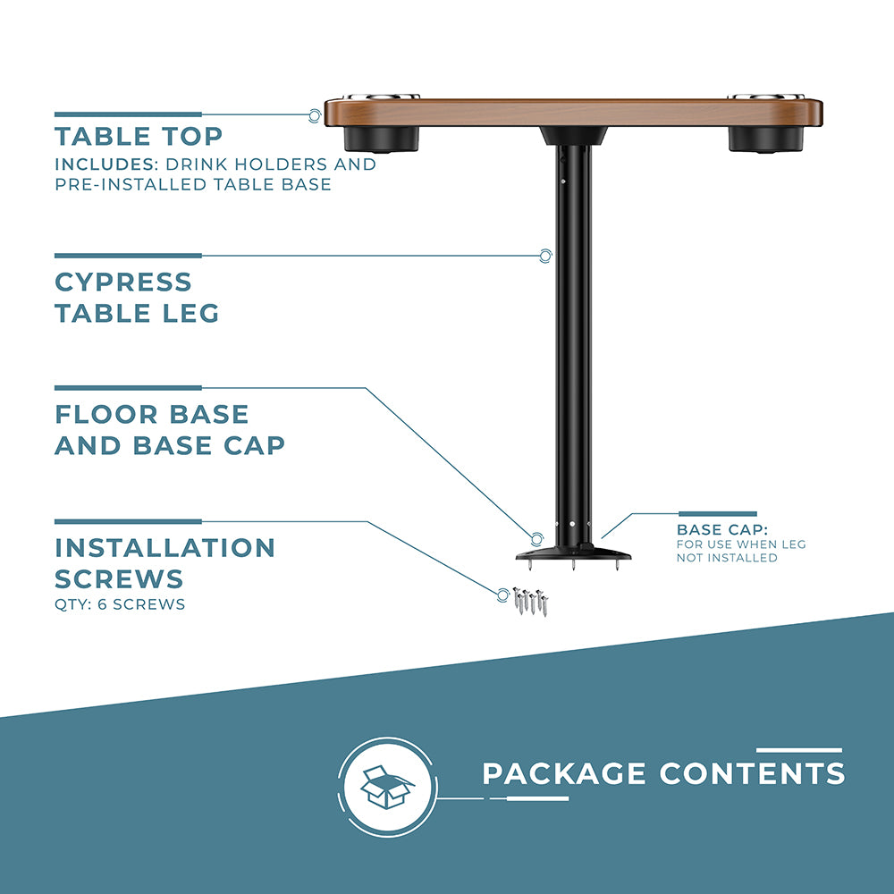 Non-lit Party Boat Table Systems