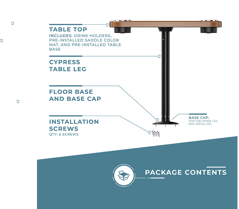 Non-lit Party Boat Table Systems w/ Center Foam Mat