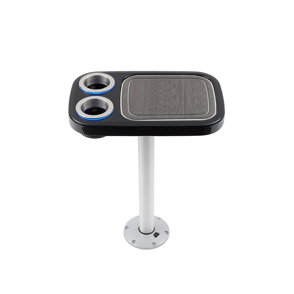Battery Powered LED Lit Cocktail Boat Table w/ Center Foam Mat