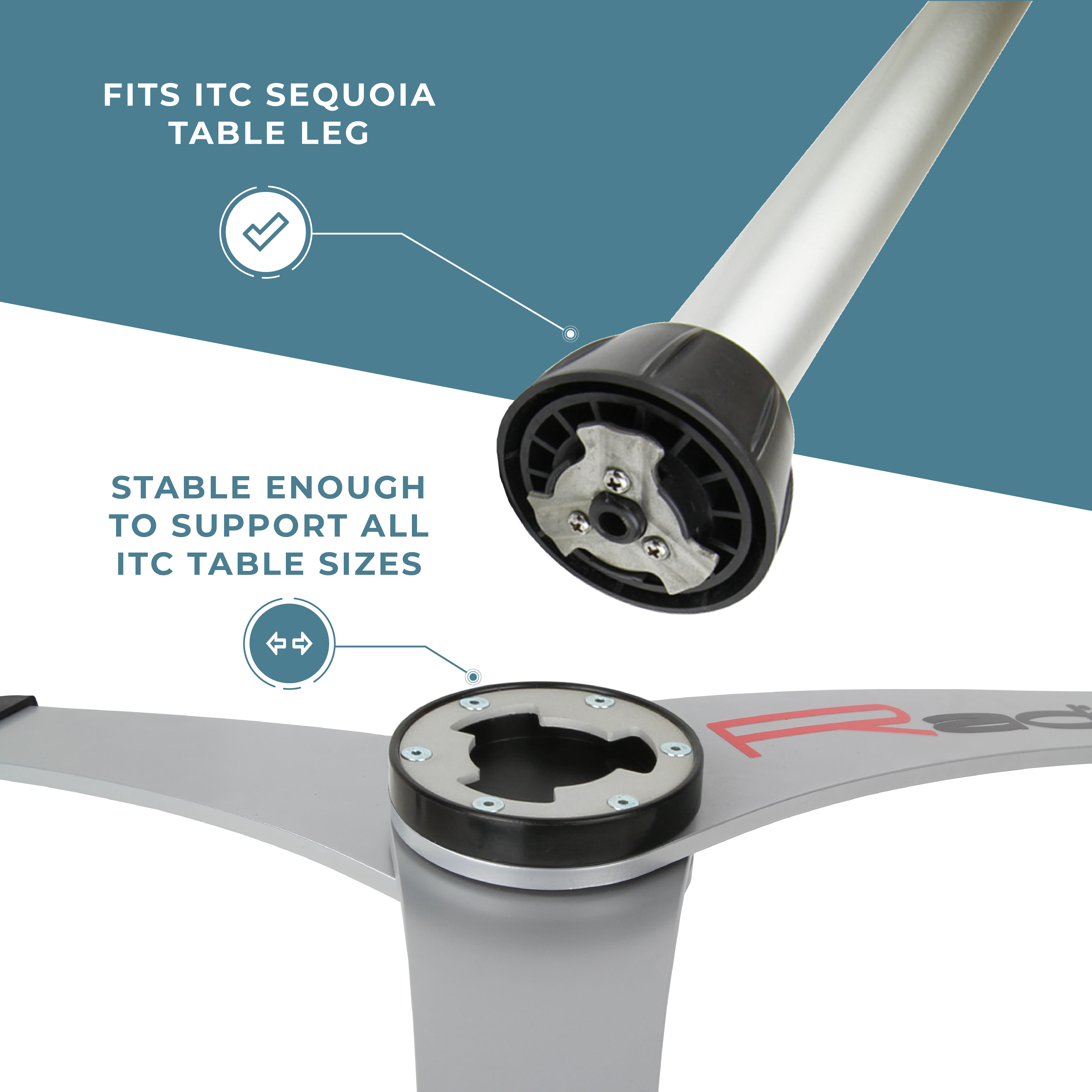 Radix Freestanding Table Base - for Sequoia III Table Leg