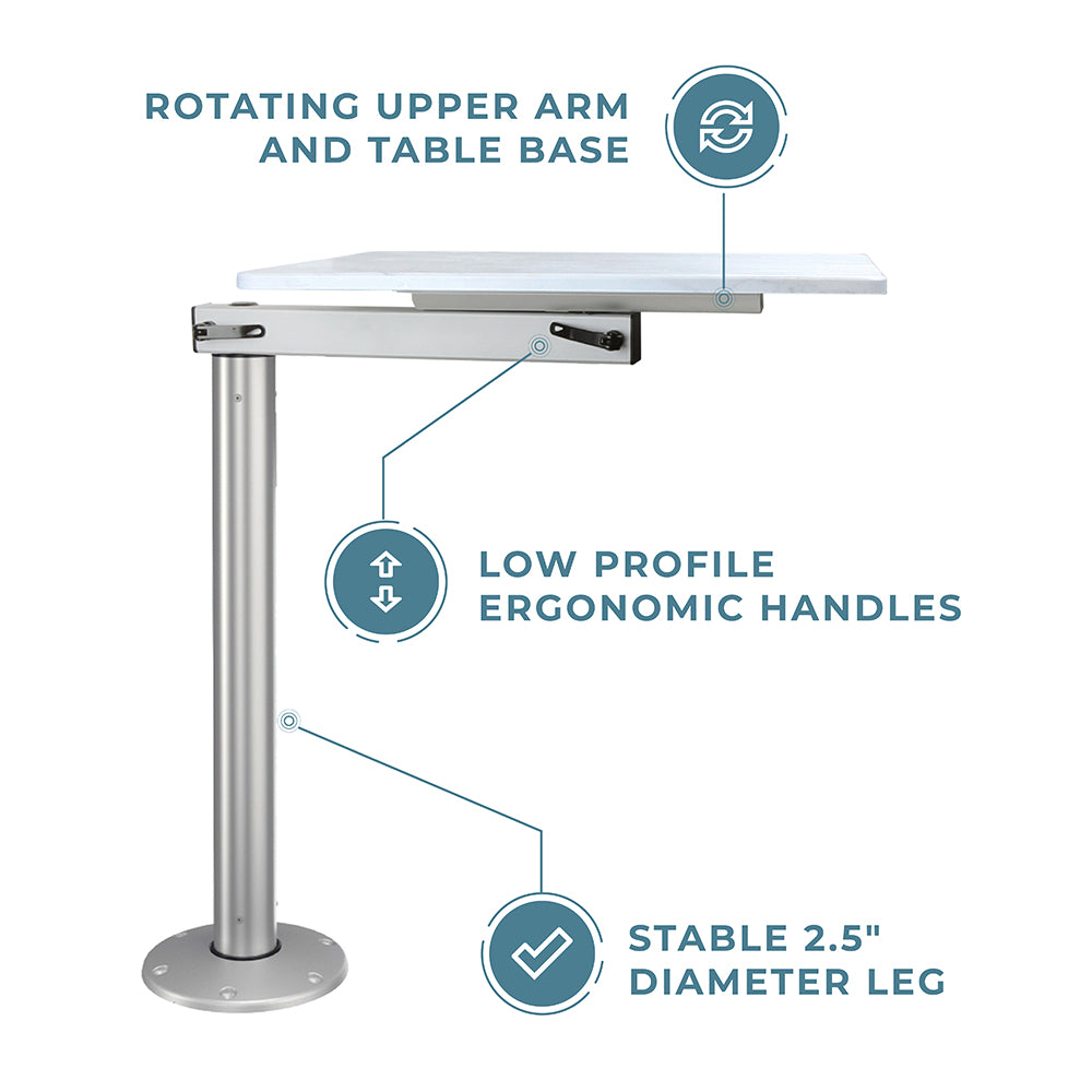 RV Side Table with MOD and Cypress Leg System