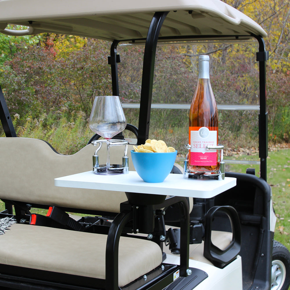 Non-Lit Fence Golf Cart Table & Rail Mount Table Base System