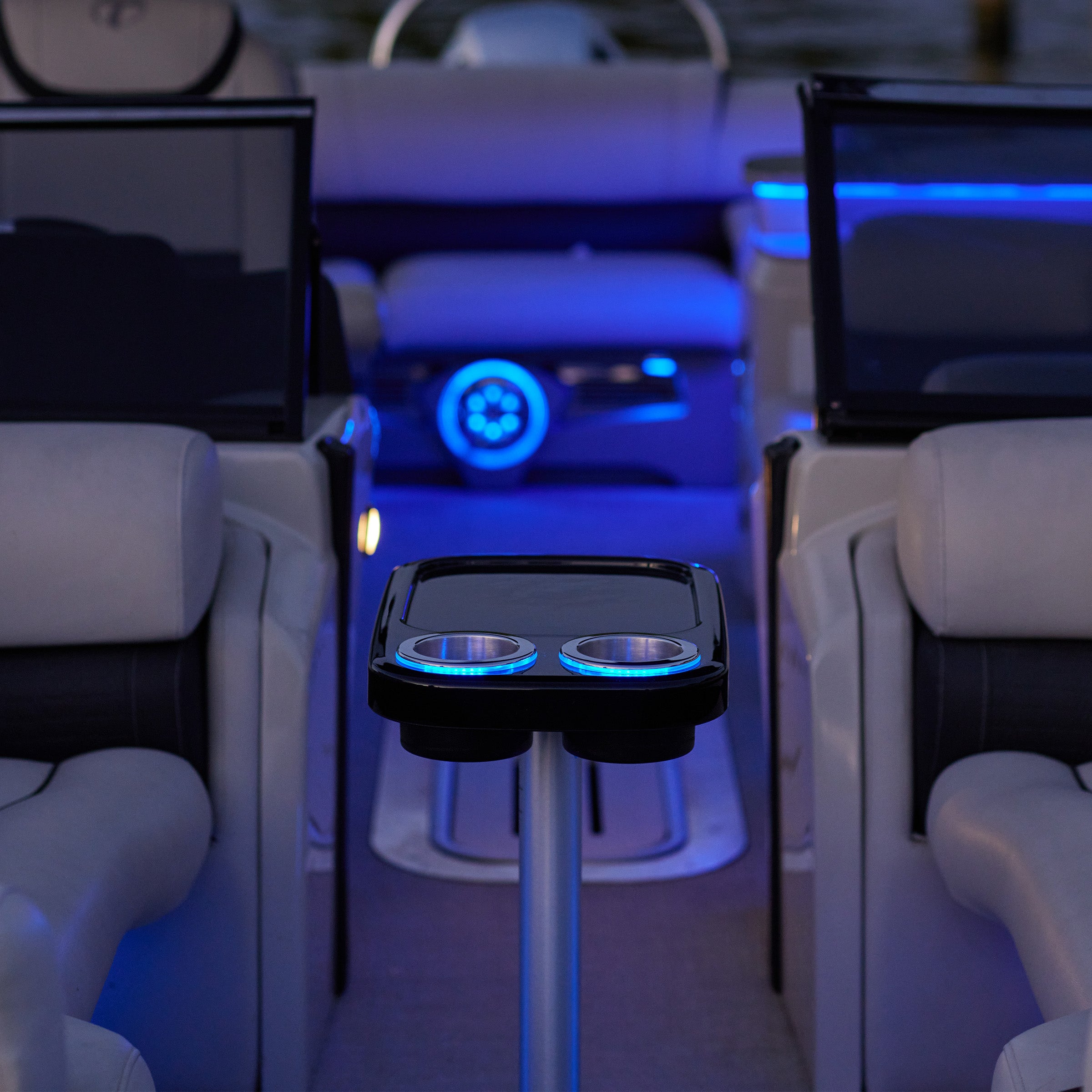 Battery Powered LED Lit Cocktail Boat Table