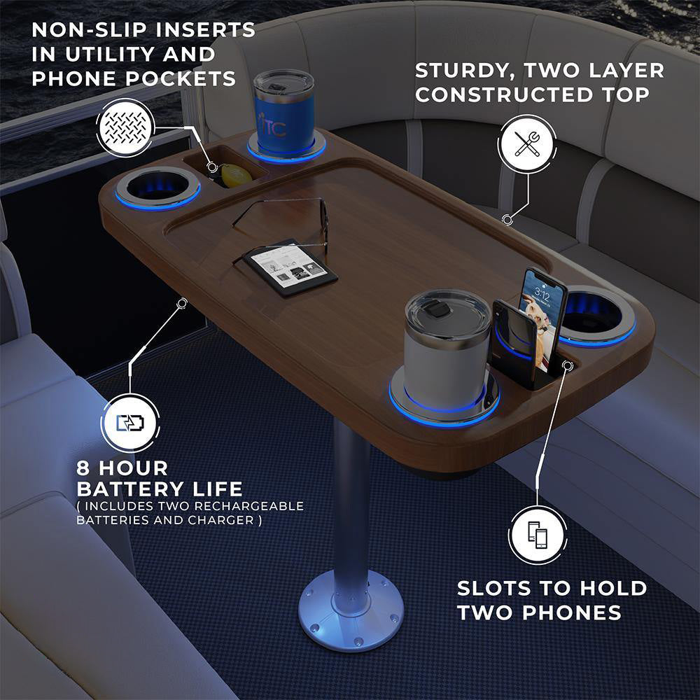 Battery Powered LED Lit Party Boat Table Systems