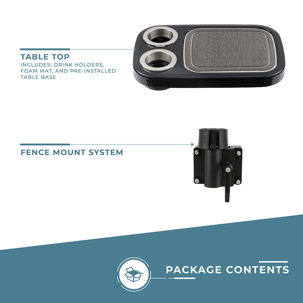 Non-Lit Cocktail Table and Fence Mount