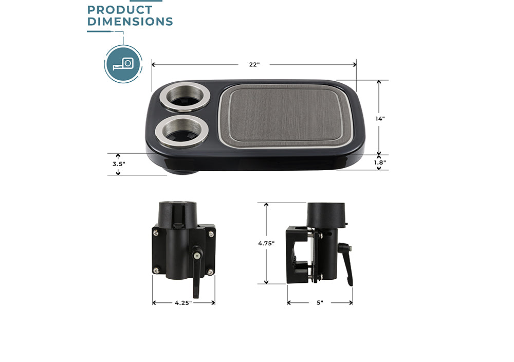 Non-Lit Cocktail Table and Fence Mount
