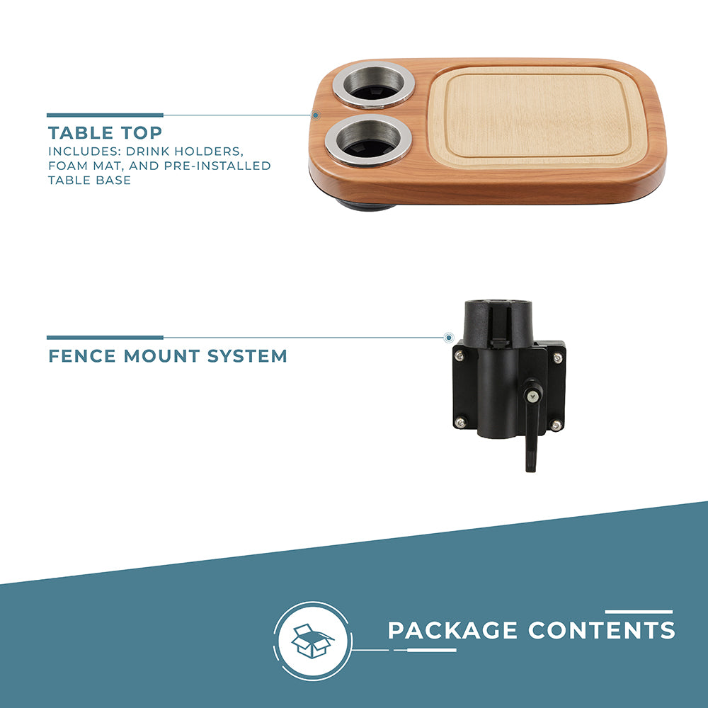 Non-Lit Cocktail Table and Fence Mount