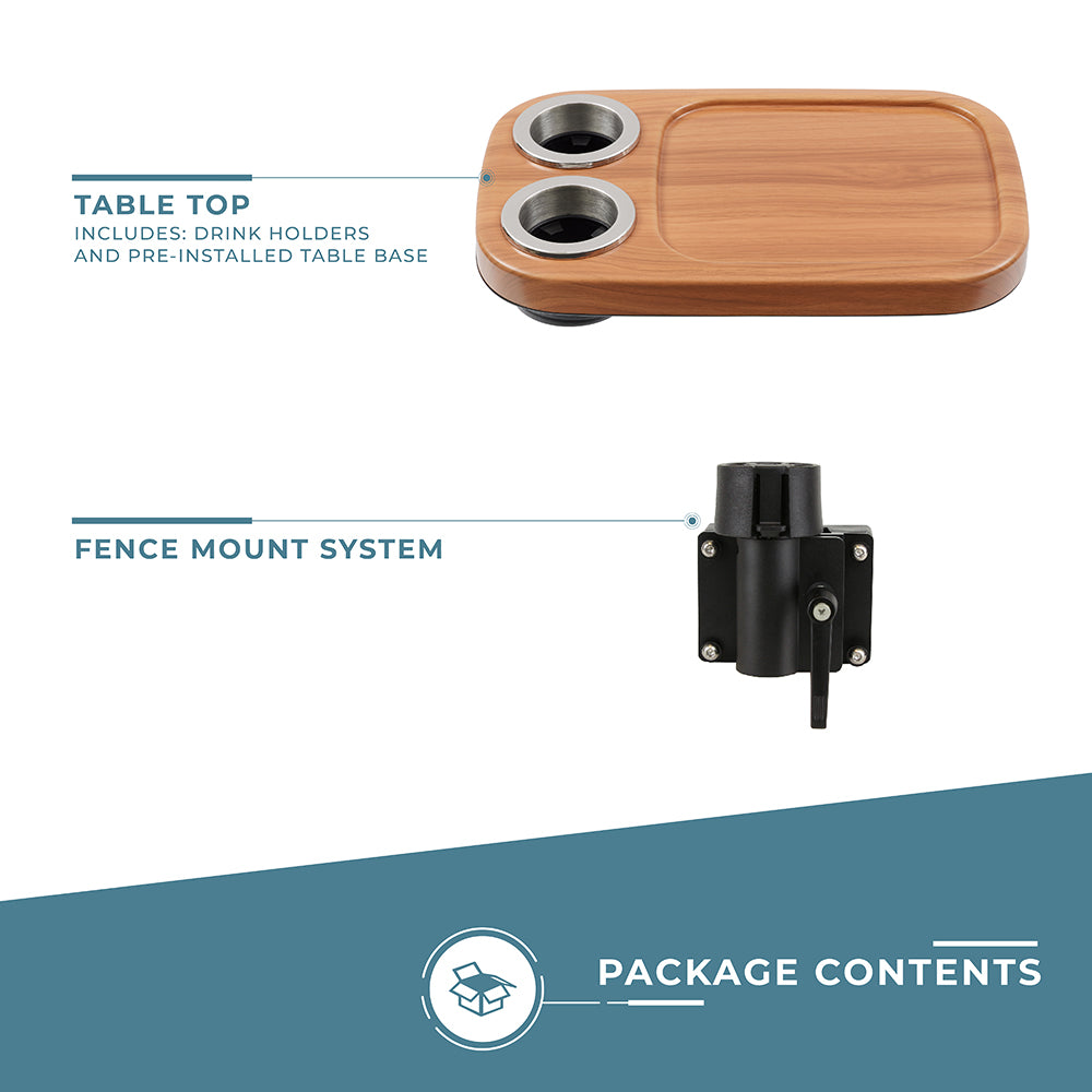 Non-Lit Cocktail Table and Fence Mount