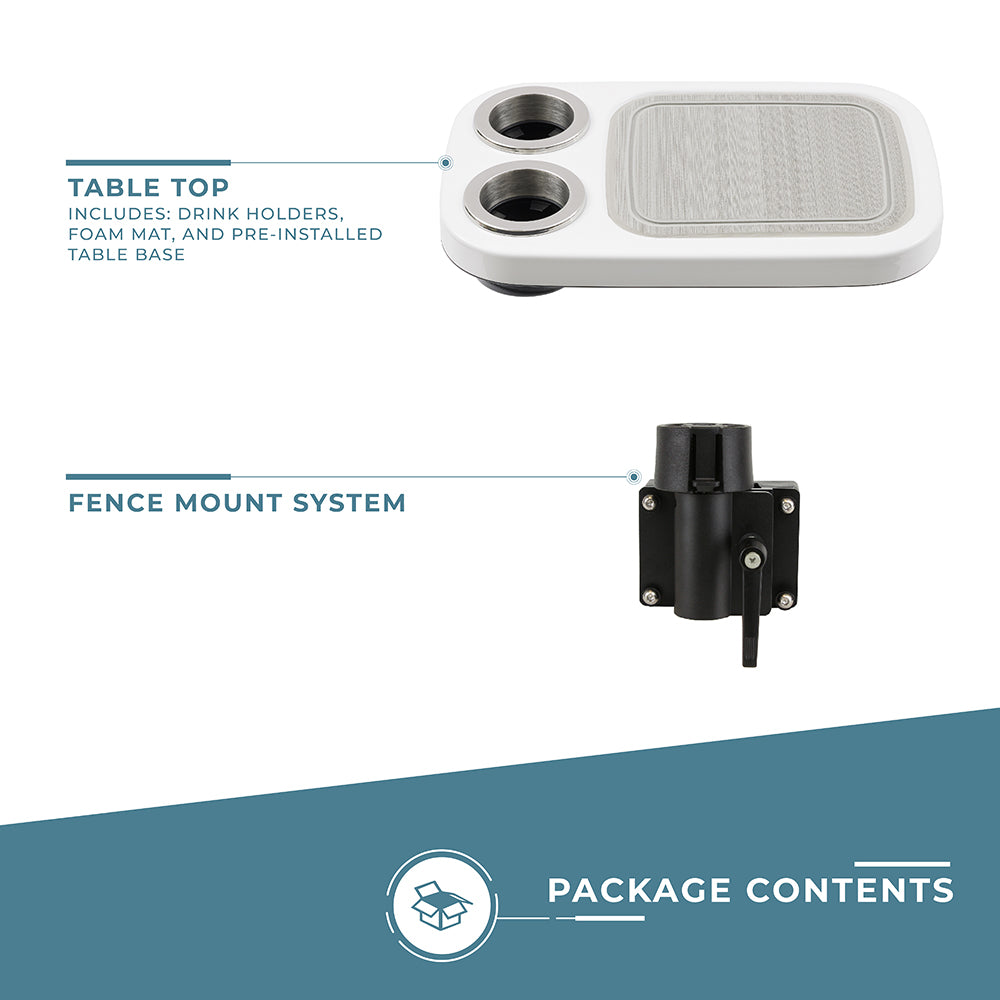 Non-Lit Cocktail Table and Fence Mount