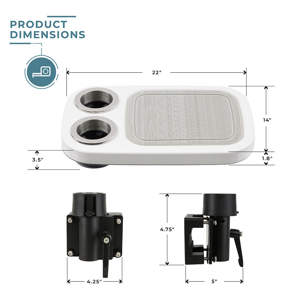 Non-Lit Cocktail Table and Fence Mount
