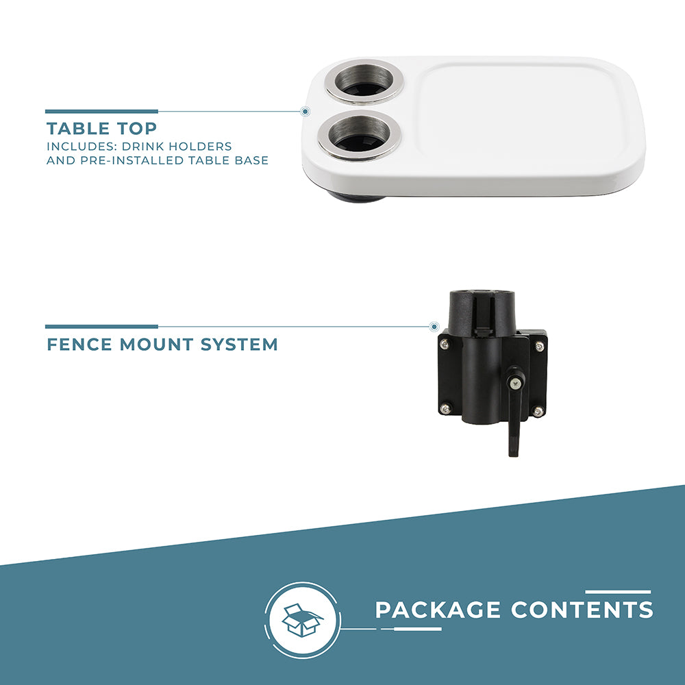Non-Lit Cocktail Table and Fence Mount