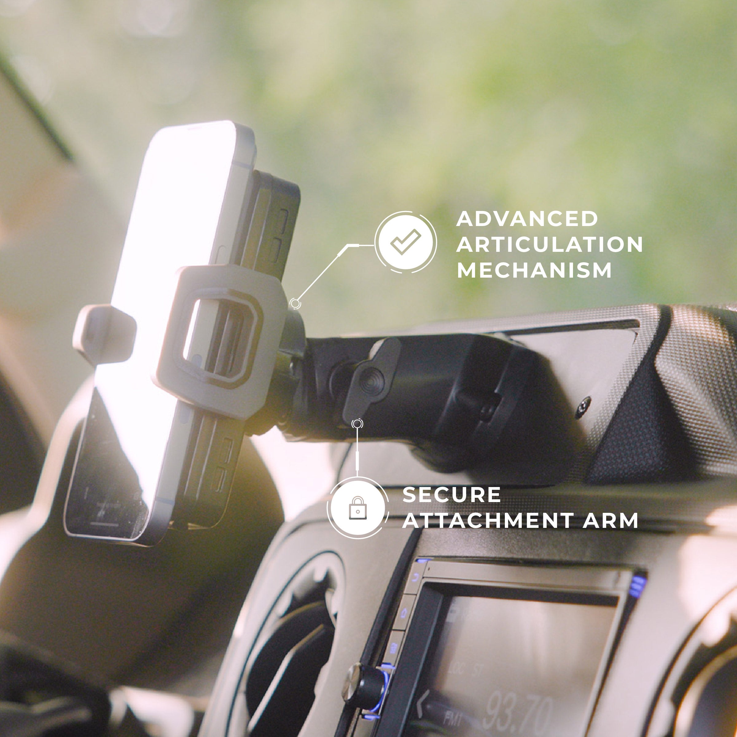 Articulating Wireless and USB Charging Phone Holder