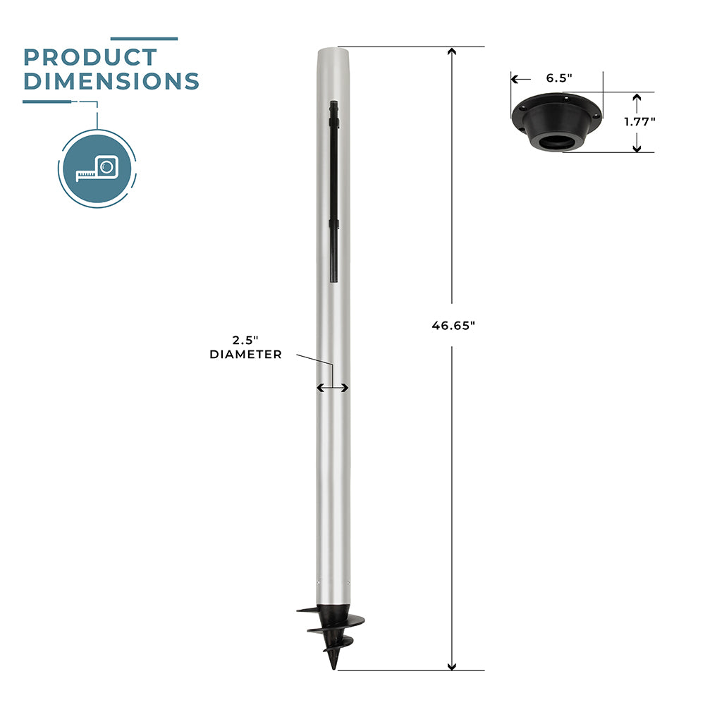 Sand Bar Table Leg with Augur