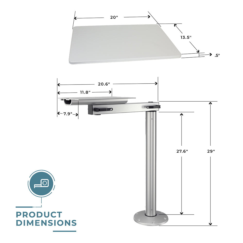RV Side Table with MOD™ and Cypress™ Leg System