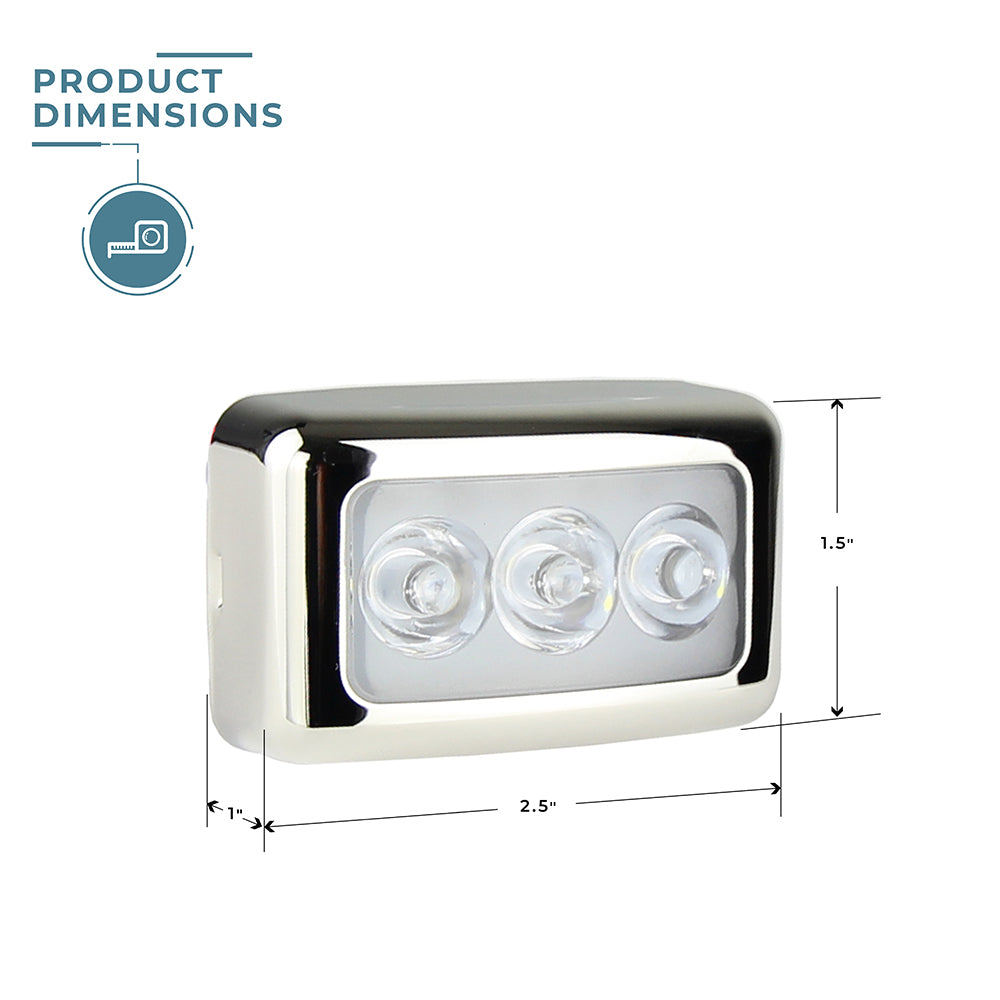 Marine Rectangular Docking Light - 69728SS-SR | ITC Shop Now