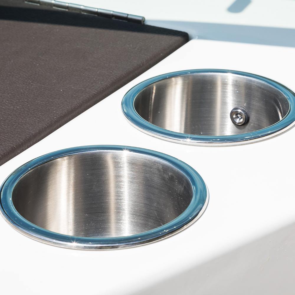 LED Lit Flat Bottom Stainless Steel Drink Holder - Two Pack - ITC SHOP NOW