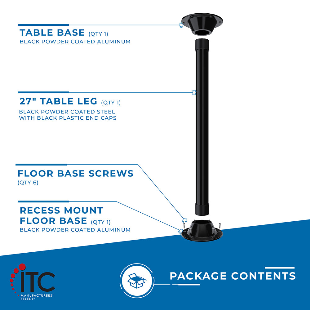 Surfit™ Table Leg Kit - Surface Mount - Single Pack - 27" - ITC SHOP NOW