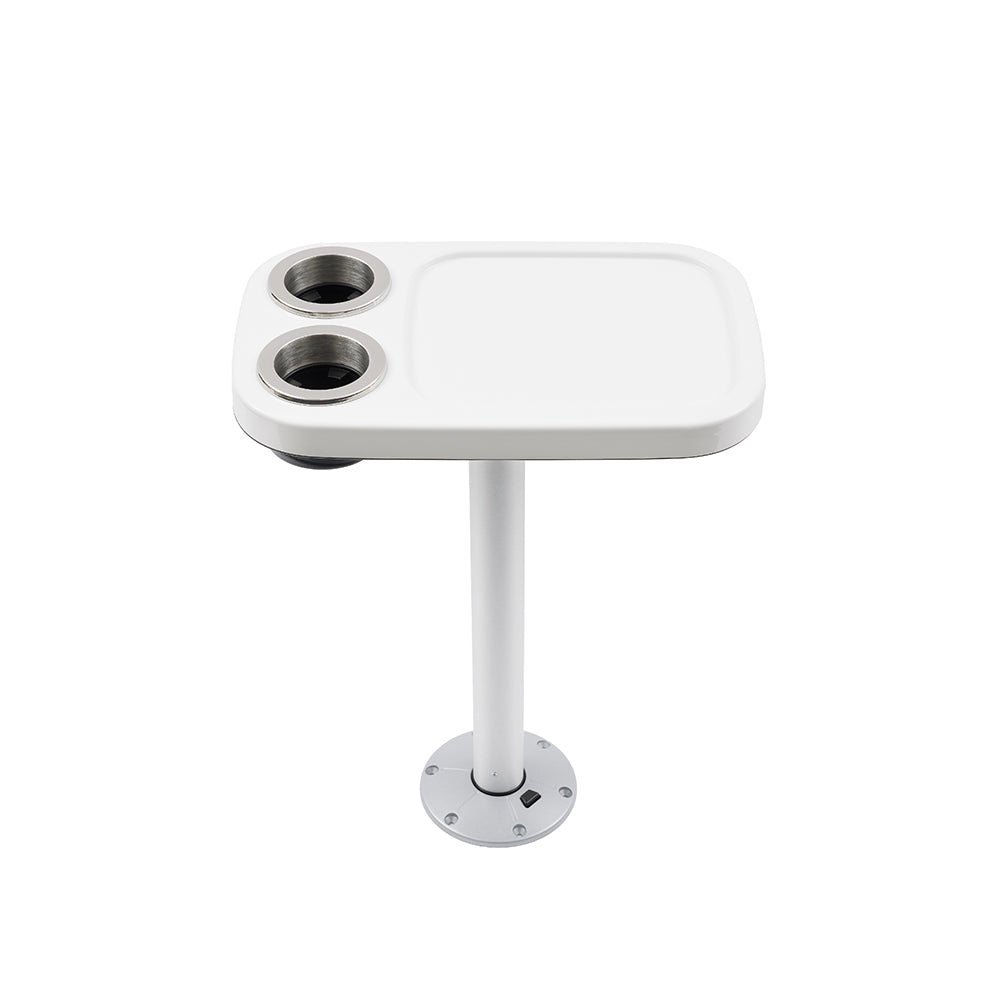 Glossy White - Non-lit Cocktail Boat Table Systems