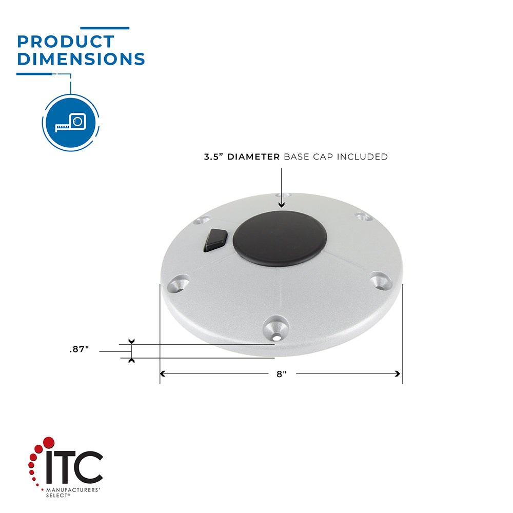Silver Cypress Floor Base - CFB-S108-SR | ITC Shop Now