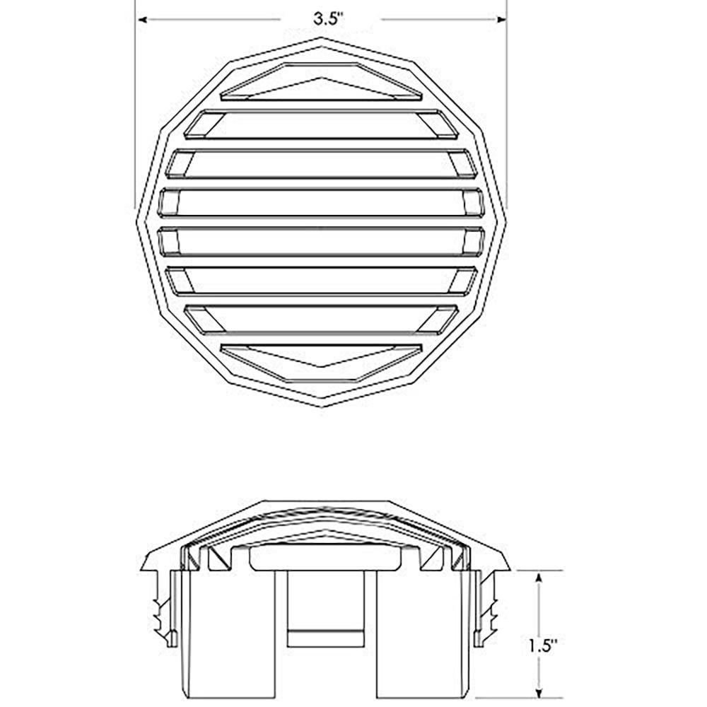 High Dome Stainless Steel Clad Airflow Vents - ITC SHOP NOW