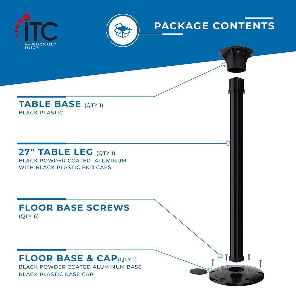 Redwood RV & Boat Table Leg Kit - 27" - ITC SHOP NOW