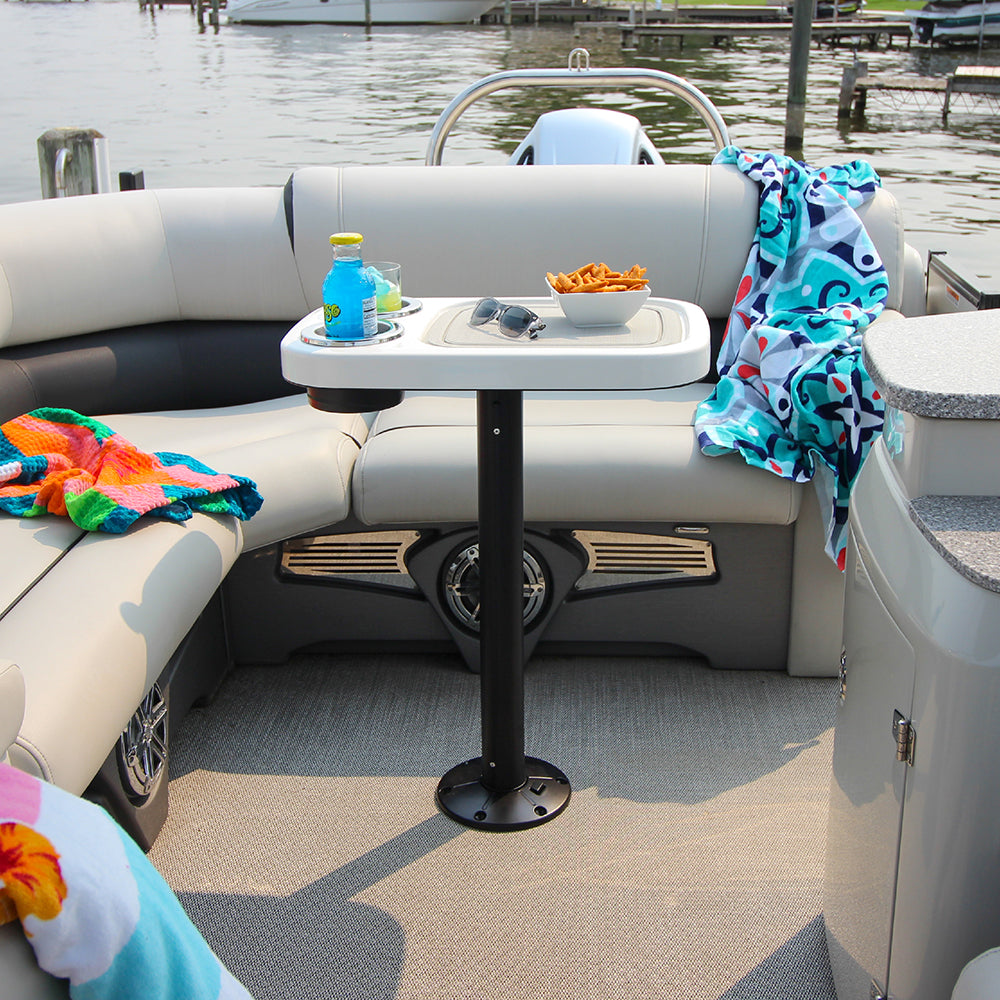 Glossy White - Unlit Cocktail Boat Table Systems w/ Center Foam Mat | ITC SHOP NOW
