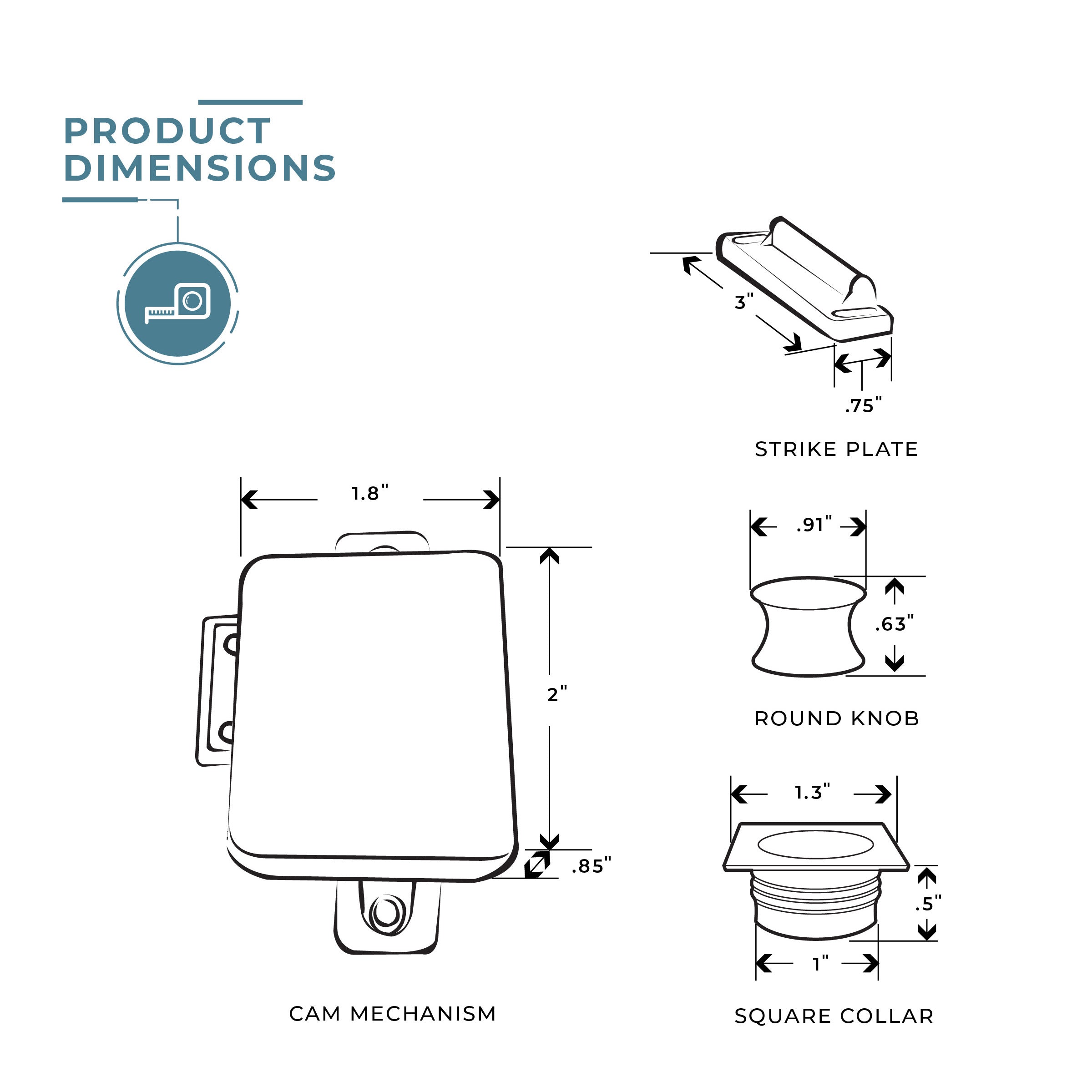Whisperlatch&trade; Cam Latch Assembly
