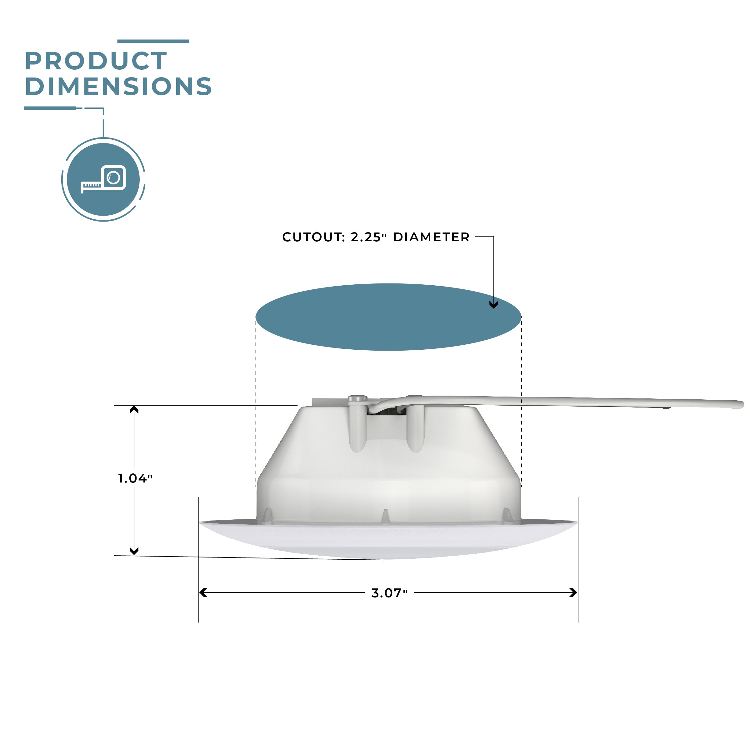 3″ Radiance™ LED Overhead Light - Glass Lens