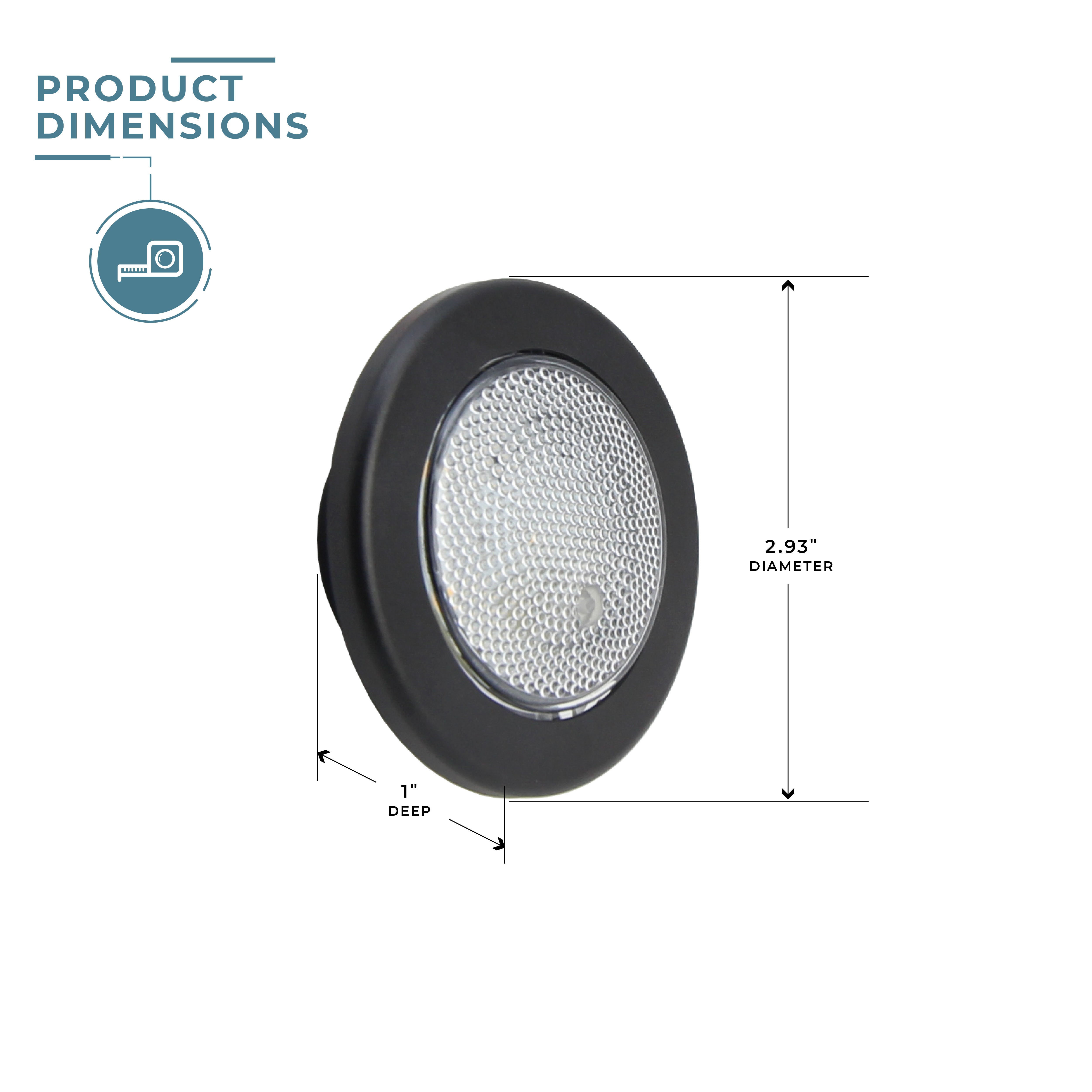 Boat & RV LED Push Lens Switch Courtesy Light
