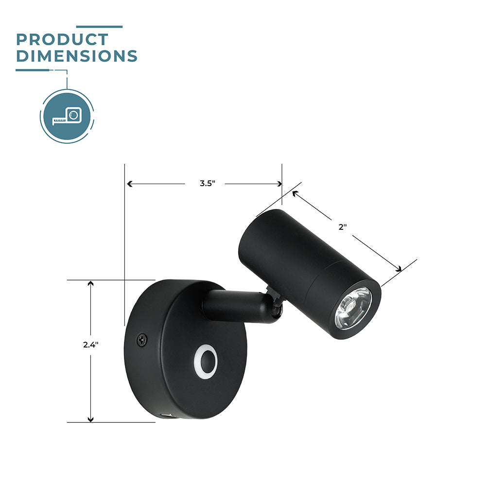 View™ LED Reading Light with USB Charging
