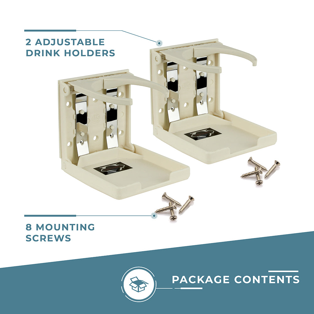 Adjustable Folding Drink Holder - Two Pack